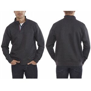 Orvis Men's 1/4 Zip Signature‎ Fleece Pullover Sweatshirt Size Medium Gray